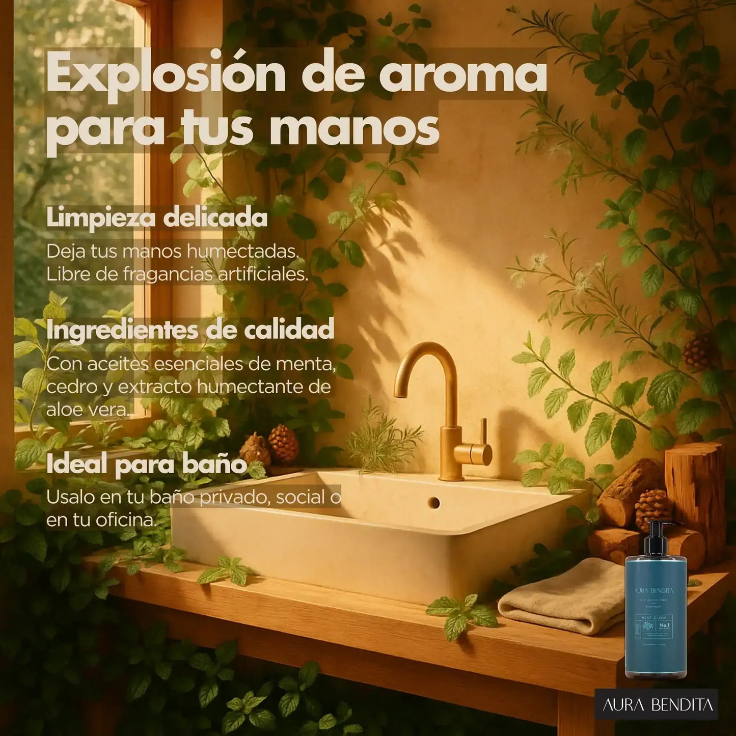 Jabón Líquido | Mint Glow - Aura Bendita