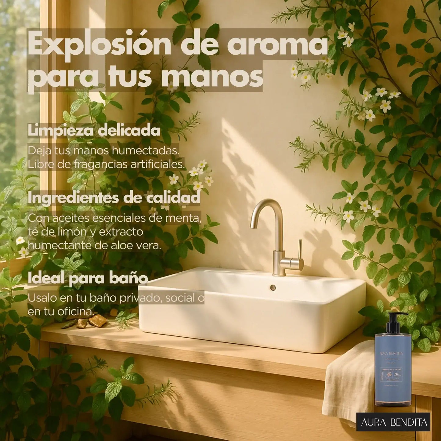 Jabón Líquido | Luminous Mint - Aura Bendita