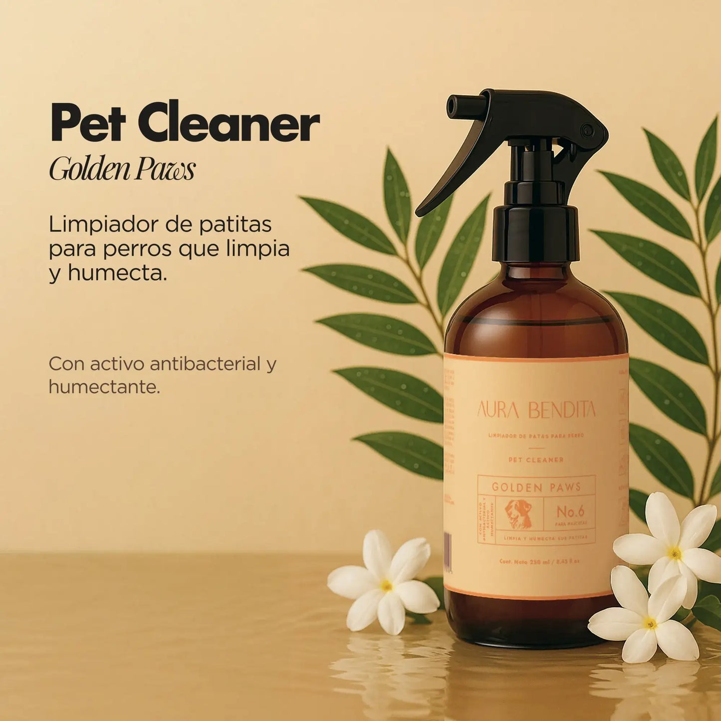 Limpiador Patas de Perro | Golden Paws - Aura Bendita