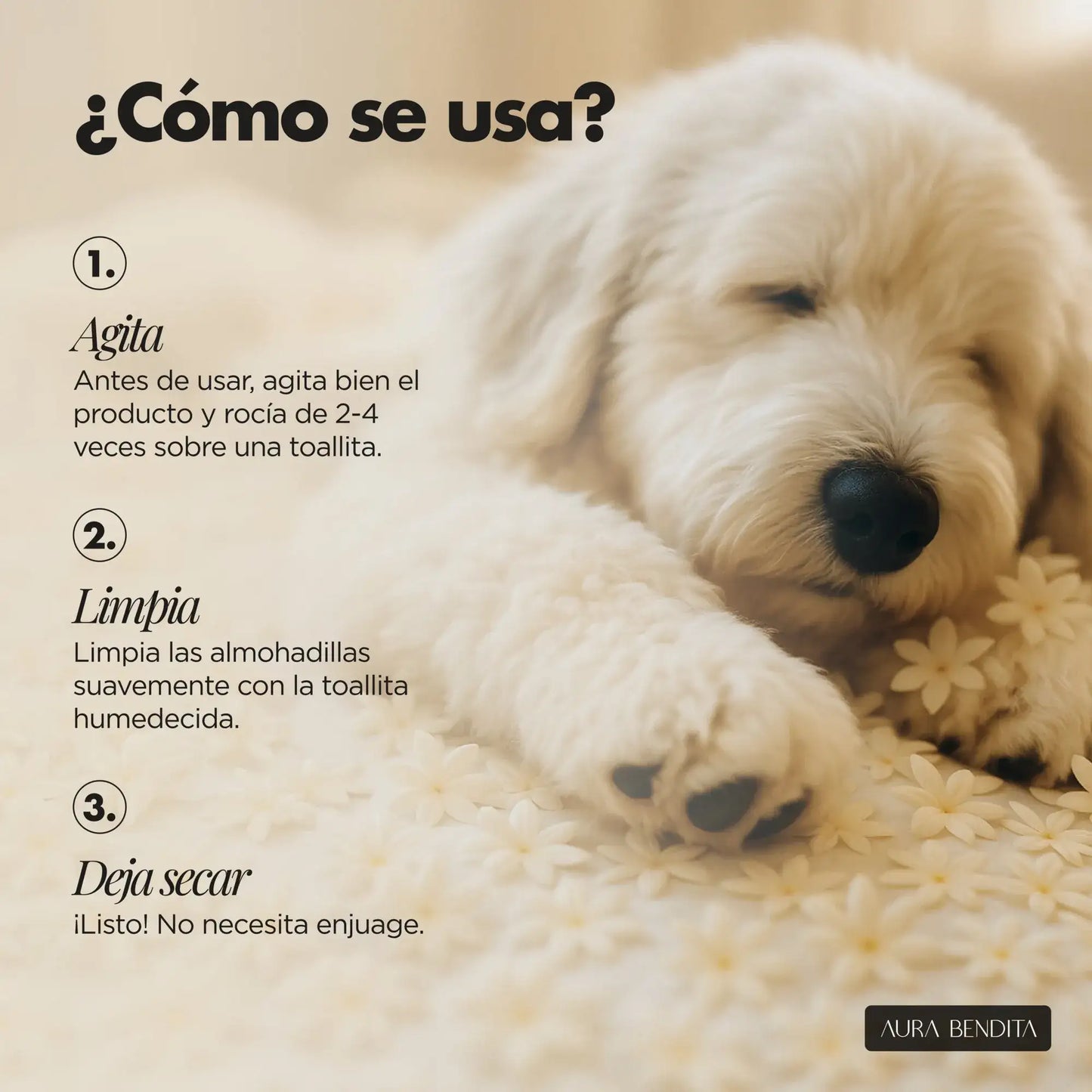 Limpiador Patas de Perro | Golden Paws - Aura Bendita
