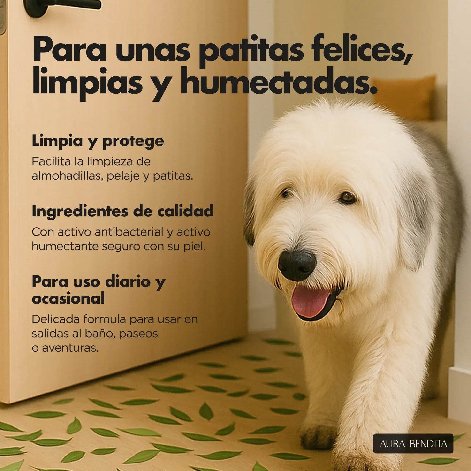 Limpiador Patas de Perro | Golden Paws - Aura Bendita