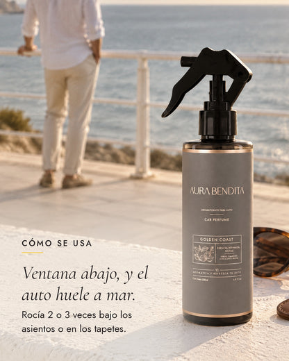 Cómo se usa Golden Coast, aromatizante para auto de 200 ml