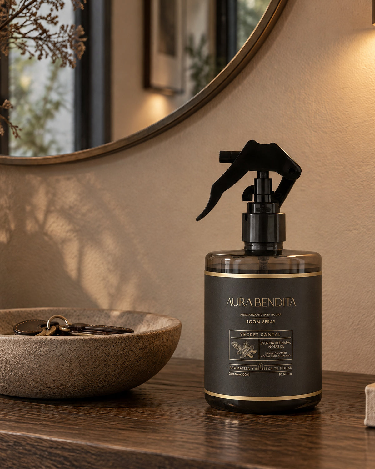 Secret Santal, aromatizante de ambiente de 300 ml, en su lugar de uso