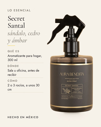 Lo esencial de Secret Santal, aromatizante de ambiente de 300 ml: notas y datos principales