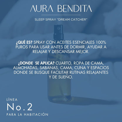 Spray Relajante para Dormir y Sueño Profundo - Dreamcatcher 125ml ~ 4.2oz - Sleep Spray - Aura Bendita